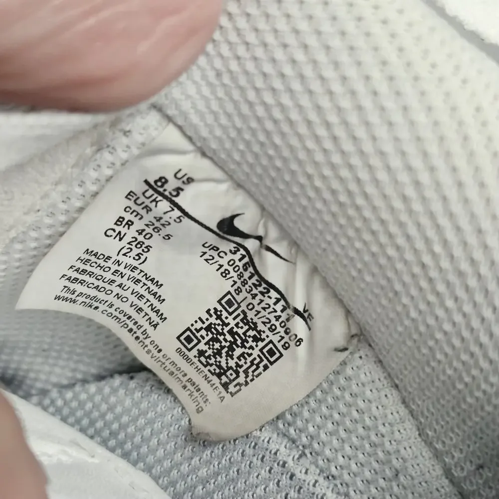 Nike Air Force 1 07 Low Triple White All White Mens 8.5 Womens 10 315122-111